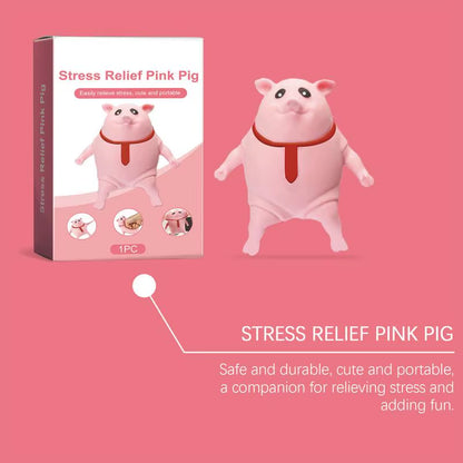 Creative Pink Pig Stress Relief Toy Cute Squeeze Animal Little Pig Doll Pinch Fidget Toy Cartoon Animal Stress Relief Vent Ball