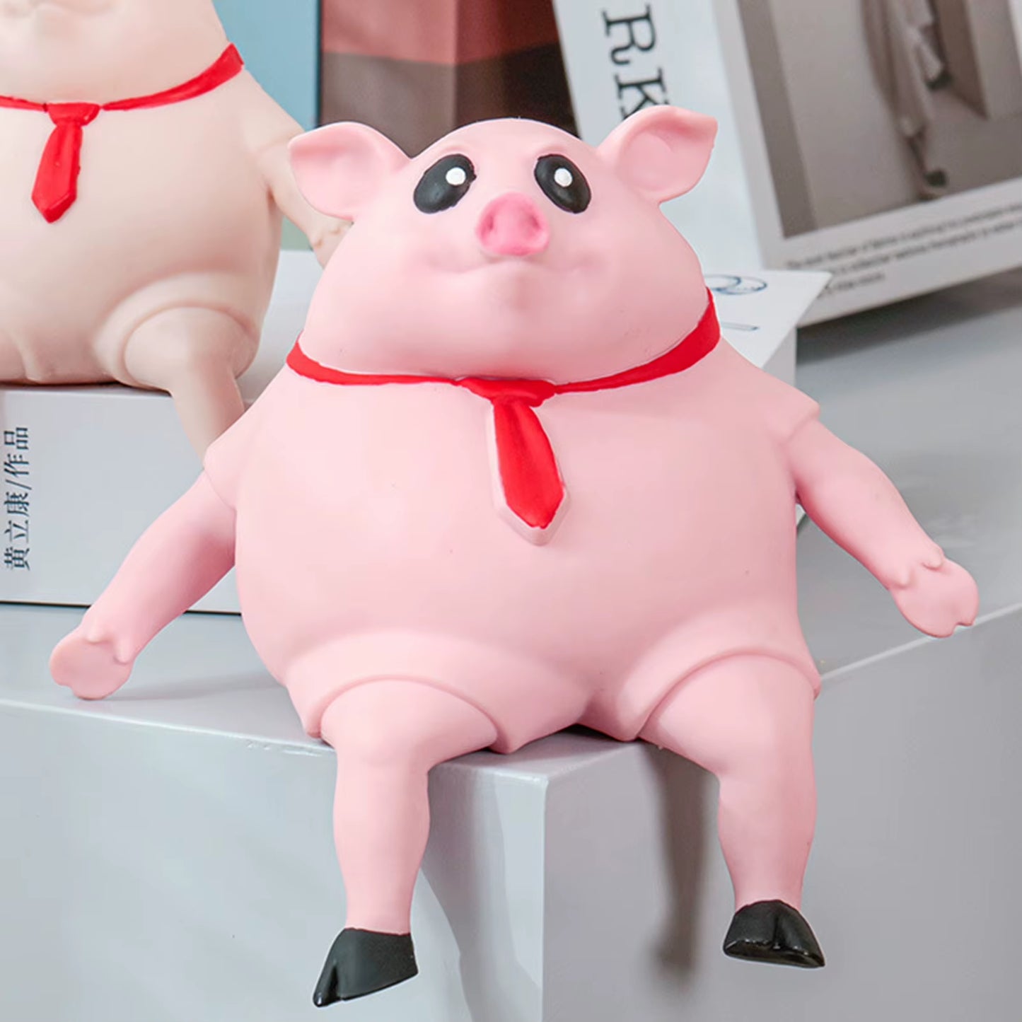 Anti Stress Pink Pig Squeeze Toy Cute Cartoon Animal Piggy Stress Relief Vent Ball for Kids Adults Decompression Toy Child Gifts