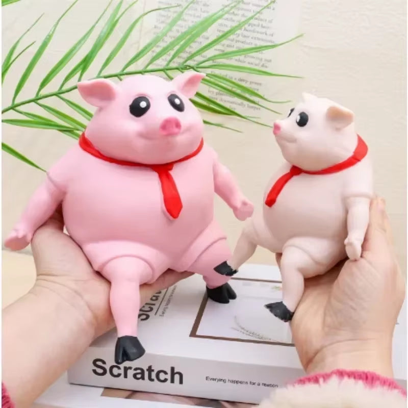 Pet Squeezing Pink Pig Stress Relief Toy Cute Squeezing Animal Little Pig Doll Stress Relief Toy Toy Artículos Para Mascotas