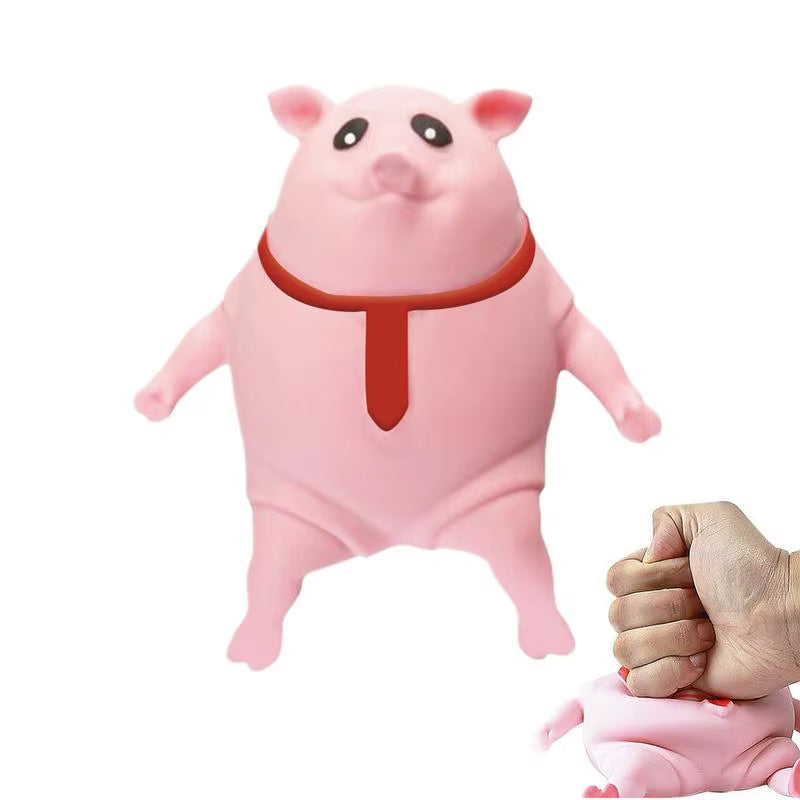 Creative Pink Pig Stress Relief Toy Cute Squeeze Animal Little Pig Doll Pinch Fidget Toy Cartoon Animal Stress Relief Vent Ball