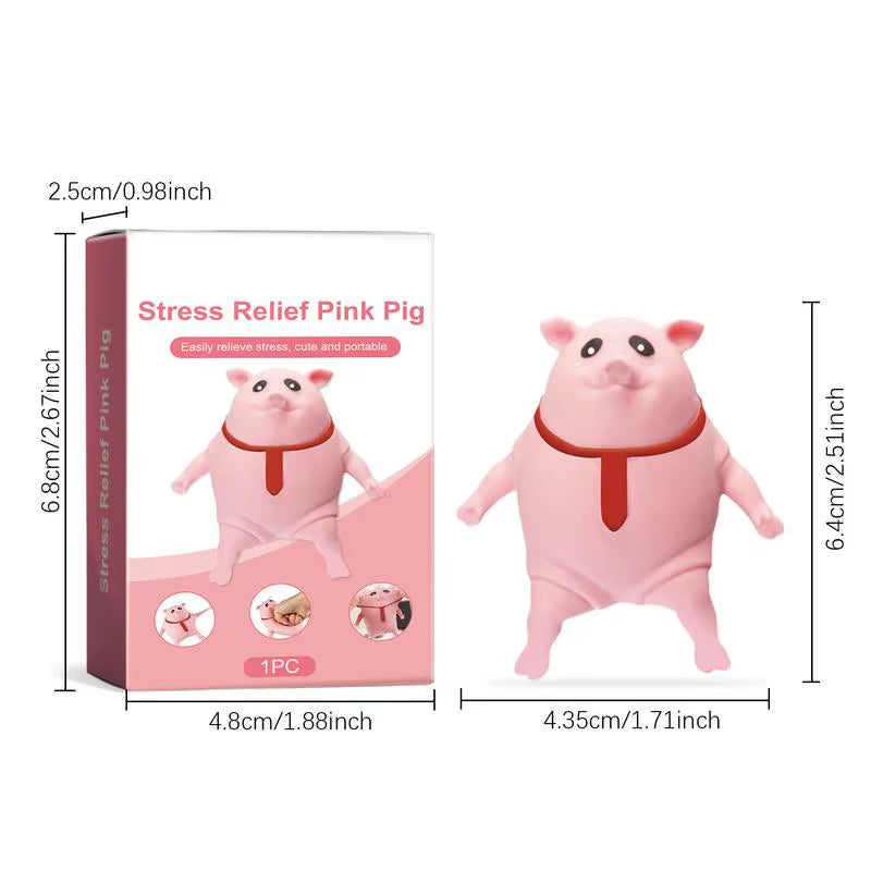 Creative Pink Pig Stress Relief Toy Cute Squeeze Animal Little Pig Doll Pinch Fidget Toy Cartoon Animal Stress Relief Vent Ball