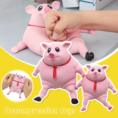 Anti Stress Pink Pig Squeeze Toy Cute Cartoon Animal Piggy Stress Relief Vent Ball for Kids Adults Decompression Toy Child Gifts