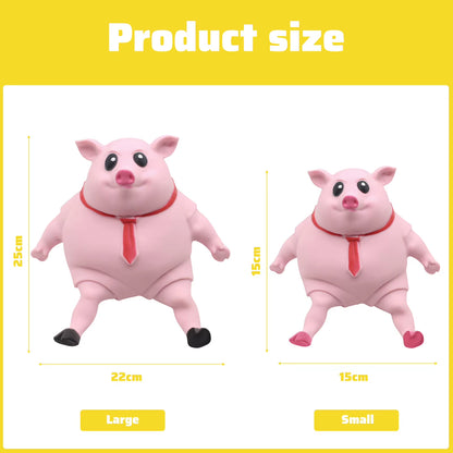 Anti Stress Pink Pig Squeeze Toy Cute Cartoon Animal Piggy Stress Relief Vent Ball for Kids Adults Decompression Toy Child Gifts